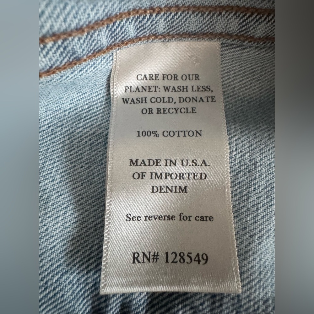 Aviator Nation Oversized Concert Denim Jacket 100% Cotton USA Forth of July - Picture 7 of 17